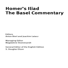 Marina Coray - Homer’s Iliad. The Basel Commentary. Book XVIII (Retail)